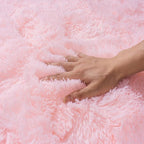 Pink Rug for Girls Bedroom, 5x7 Area Rug for Cute Girls Room, Bedside Indoor Floor Fluffy Shag Carpet, Plush Soft Rug for Living Room Nursery Dorm Home Decor