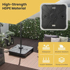 Giantex Cantilever Umbrella Base with Wheels, 243 lbs Water Filled Umbrella Stand for Offset Patio Umbrella, 33.5 inch Heavy Duty Square Offset Umbrella Holder for Deck Garden Poolside