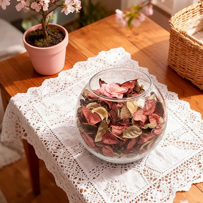 Spring Potpourri,Rose Scented Potpourri Bowl Filler, Valentine's Day Decorative Dried Flower, Pink Bathroom Vase Decor(10.5 oz/2 Packs)