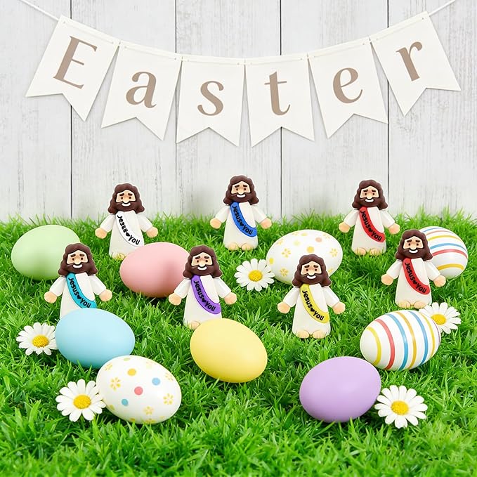 210 Pack Little Jesus Figurines in Bulk, Pocket Jesus Loves You, Jesus Small Figures, Little Tiny Jesus Figures for Church Christmas Party Favors Baptism Gifts Religious Gifts for Easter Egg Stuffers