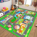 Kids Car Playmat, Kids Rug for Playroom Car Mat Town City Road Traffic Rugs, Play Mat for Floor, Extra Large Boys Kid Car Track Play Rug (Style SIX, 110.2 X 78.7 INCH)