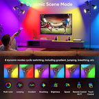 QiMH LED Floor Lamp for Living Room, 36W Modern Standing Lamp with 3 Lights, Tree Floor Lamp for Bedroom with 4 Colors Changing& RGB Mode, Remote and Touch Control Stepless Dimmable Tall Lamp, Black