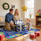Kids Rugs for Playroom, Educational Classroom Rug for Kids Room, Soft Carpet for Toddler Nursery, Non-Slip Play Mat for Learning Alphabet, Vehicles, Numbers, Animals, Colors, Shape, Season 3x5 Feet