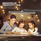 2300 Lumens Ultra Bright LED Desk Lamp – Professional Eye Care Task Light 5 Level Adjustable Brightness & Color Temperature, for Home Office, Architecture, Beauty (CCT, Dimming, White)