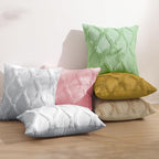 decorUhome Spring Throw Pillow Covers 20x20 Inch Set of 2, Soft Plush Faux Fur Wool Khaki Couch Pillow Covers, Decorative Neutral Pillow Cases for Bed Sofa Living Room Home Decor
