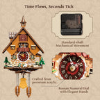 PANTASY Cuckoo Clock Building Block Set-Vintage Chalet Design, Real Working Mechanical Wall Clock Model with Motorized Cuckoo, Rotating Stage, and Waterwheel-Perfect for Adult Builders and Home Décor