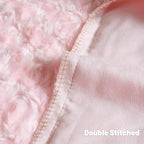 FUTEI Pink Decorative Throw Pillow Covers 12x20 Inch Set of 2,Soft Solid Rose Swirl Textured Lumbar Pillow Case,Valentine's Day Decor for Couch Living Room