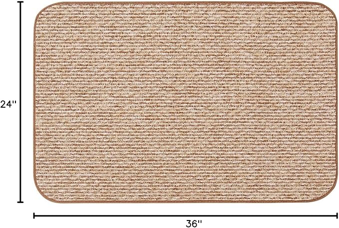 House, Home and More Skid-Resistant Carpet Indoor Area Rug Floor Mat - Praline Brown - 2 Ft X 3 Ft - Non Slip Rubber Backing, Stain Resistant, Dog Friendly, Living Room Bedroom Kitchen Entryway