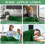 Newwiee 48 Pcs Fleece Throw Blankets Bulk 50'' x 60'' Oeko-tex Standard 100 Certified Spring Outdoor Wedding Guest Blankets Lightweight for Sleepover Donation Lap Pet Sofa Home (Green)