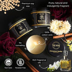 Candle Gift Set of 3 Cinnamon Vanilla|Jasmine|Black Rose Strong Scented Soy Candels Natural Non Toxic Velas Aromáticas Favors for Women Coworkers Friends Guests Also for Diwali Christmas Holidays