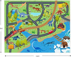 Kids Rugs for Playroom - Soft & Non-Slip 9x12 Feet Dinosaur Play Mat,Childrens Dinosaurs Carpet Washable Rug for Classroom Nursery Bedroom Boys