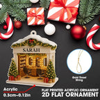 Personalized Hair Salon Christmas Ornament 2025, Flat Acrylic 2D Printed Ornament, Custom Hair Stylist Ornament, for Hairdresser, Christmas Tree Decoration