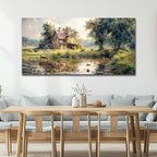FUHAIHUA Canvas Wall Art For Bedroom Large Farmhouse Wall Decor For Living Room Office Decorations Farm Scenery Painting Countryside Wall Pictures Modern Artwork Ready To Hang Home Decor 24x48 In