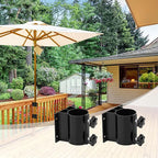 2PCS Patio Umbrella Holder Outdoor Umbrella Stand Heavy Duty Umbrella Mount Bracket Umbrella Base Clamp Stand for Deck Railing, Fences，Docks, Courtyard Balcony, Patios