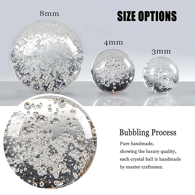 5.5 inch Sparkling Golden Crystal Ball, Modern Western Aesthetic House Decorations, Gold Home Decor for Living Room, Office, Bookshelves, Bedroom, Coffee Table, Gifts for Men, Women