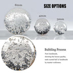 5.5 inch Sparkling Golden Crystal Ball, Modern Western Aesthetic House Decorations, Gold Home Decor for Living Room, Office, Bookshelves, Bedroom, Coffee Table, Gifts for Men, Women