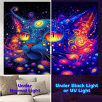 NYZE Astronaut Space Tapestry for Bedroom, Glow in the Dark Room Decor Wall Tapestries, Cool Galaxy Planet Wall Hanging, Wall Hanging for Men Guys Gamer Room Dorm Living Room 59in×51in