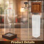 1 Pack HZCPENG Incense Holder, 2 in 1 Incense Burner for Sticks or Backflow Incense, Anti-ash Square Incence-Stick Holder with Wooden Base for Meditation, Yoga, Relaxation, and Home Décor