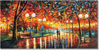 Alenoss Modern Oil Paintings on Canvas Large Wall Art 24x48 Inches Romantic Abstract Paintings Contemporary Art Colorful Artwork Wall Decor for Bathroom Living Room