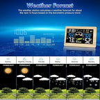 Weather Station Wireless Indoor Outdoor, Digital Thermometer, 7.5'' VA Display Home Weather Stations, Accurate Temperature Humidity Gauge with Weather Forecast, Atomic Clock,Khaki