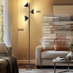 36W RGBCW Floor Lamp, Color Changing LED Tree Floor Lamp, Stepless Dimmable Tall Standing Lamp with Remote & Touch Control, 2700K-6500K Modern Floor Lamps for Living Room, Bedroom, Gaming Room - Brown