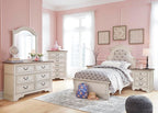 Signature Design by Ashley Realyn Vintage 5 Drawer Chest, White