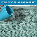 H.VERSAILTEX Bathroom Rugs Bath Mat Runner Rug Non Slip Kitchen Rug Extra Long Bath Rug Runners Oversized 59" x 20" Absorbent Washable Dry Fast Plush Area Rug for Bathroom/Bedroom - Eggshell Blue
