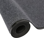 3x10Ft Commercial Indoor Outdoor Rug Grey Brush Step Entrance Floor Mat Commercial Runner Rugs with Rubber Backing for Hallways