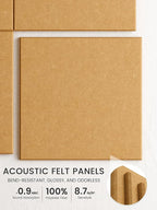 Bumusty Large Cork Board 48" x 36" Alternative - 12 Pack Felt Wall Tiles with 70 Safe Removable Adhesive Tabs, 30 Pushpins, Cork Boards for Walls Pin Board Bulletin Board Office Decor (Mustard Yellow)