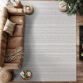 Modern Indoor Rug Stripe 4x6 Area Rugs for Living Room Luxury Kitchen Bedroom Durable Soft Geometric Durable Low and High Pile Stain Resistant Non Shedding Area Carpet 4x6
