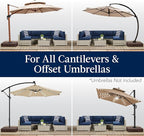 Best Choice Products 330lb Cantilever Offset Patio Umbrella Base, Heavy-Duty Outdoor Stand, Sand Water Fillable Weights Set w/Easy-Fill Spouts – Brown