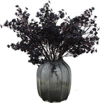 JAKY-Global Babys Breath Fabric Cloth Artificial Flowers 12 Bundle European Fake Silk Plants Decor Wedding Party Decoration Bouquets Real Touch DIY Home Garden (Black-12pcs)