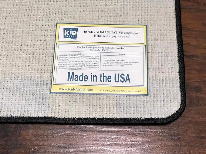 KIDCARPET.COM Ten Little Monkeys Rectangle Classroom Rug | Bordered Area Rug for Preschool Daycare Learning, 6' x 8'6"