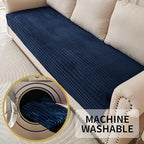 HAOMAIJIA Waterproof Couch Cover for Dogs Washable,Faux Fur Pet Couch Covers for Sofa,Soft Dog Bed Cover Non-Slip Couch Covers for 3 Cushion Couch Sofa Pet Friendly (Navy Blue, 35" x 62" 1 Pack)