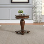 Liberty Furniture Allington Round End Table for Living Room - Satin Sienna