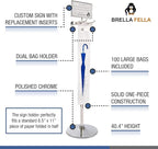 Umbrella Bag Wrapper Station with Sign Frame - Wrap Umbrellas for Rain - Be Safe, Wrap it up! - 100 Long Bags Included