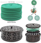 Large Citronella Incense coils and Coil Incense Holder, Made from Natural Plants, Suitable for Outdoor, Living Room, Terrace use (24 Coils and 1 Coil Incense Holder)