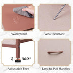 WLIVE 4 Drawers Dresser for Bedroom, Pink Rose Gold Fabric Clothes Storage Organizer Unit, Dresser for Hallway, Entryway, Closets, Sturdy Steel Frame, Wood Top