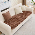 Couch Cover for Dogs, Non Slip Fuzzy Pet Couch Covers for Sofa,Couch Covers for Sofa Pet Friendly,Thick Soft Sofa Slipcovers Cushion Protector(Light Coffee, 28" x 71"/70 x 180cm)