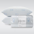 Calvin Klein Cooling Knit 20" x 36" King Size Set of 2 Bed Pillows for Sleeping, White