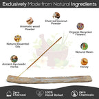 Satya Nag Champa Palo Santo Incense Sticks, Satya Bng (Bangalore) Insenses 15gmx12 Pack with Raajsee Incense Holder Bundle, Nag Champa Natural Incense