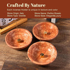 Koville Natural Marble Incense Holder, Incense Holder for Sticks with 9 Holes, Handmade Incense Burner Ash Catcher for Meditation Yoga SPA, Balsam Fir/Palo Santo/Sage/Cone (Red)