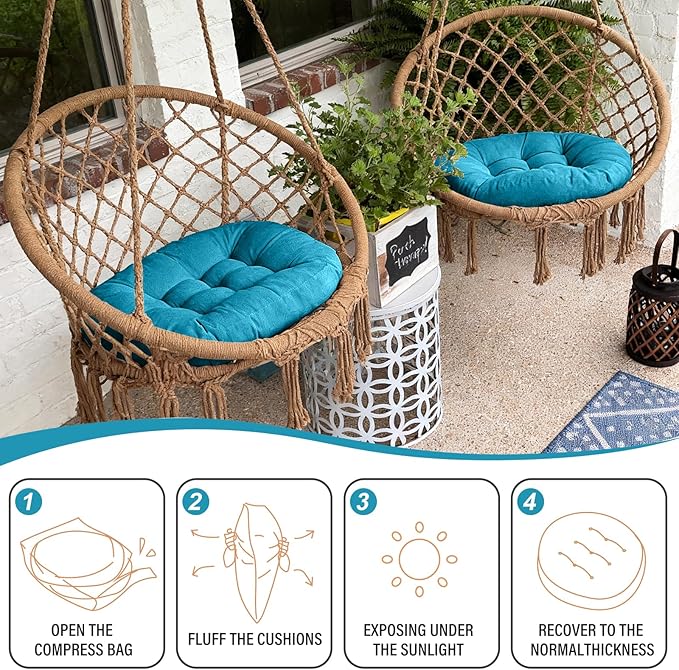 Tiita Outdoor Cushions Square Floor Pillow Thicken Tufted Seat Pad Large Floor Cushion for Yoga Meditation Living Room
