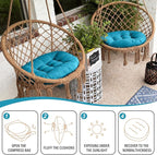 Tiita Outdoor Cushions Square Floor Pillow Thicken Tufted Seat Pad Large Floor Cushion for Yoga Meditation Living Room