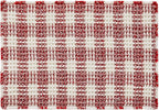 Waffle Bath Mat, Boho Christmas Bathroom Rugs Non Slip Washable Absorbent Checkered Bathroom Mat Quick Dry Cute Bath Mat, 30"x20" Red and White