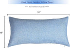 Aiking Home Woven Fine Faux Linen Throw Pillow Cover, Size 14"x26", Slate Blue