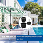 12Pcs Umbrella Base Stand Hole Ring Plug Cover and Cap Patio Umbrella Stand Replacement Parts Umbrella Stand Base Stabilizer Sleeve with M8 Thread Replacement Hand Knob Threaded