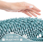 Yimobra Chenille Bathroom Rugs Non Slip, Extra Thick Soft Absorbent Bath Rug, Machine Washable Quick Dry Bath Mat for Bathroom Floor, Tub and Shower, Home Decor Accessories, 24x17, Greyish Blue