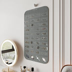1 Pack Hanging Jewelry Organizer 80-Pocket Dual-sided Jewelry Storage for Earring Necklace Bracelet Ring Travel Holder, Gray