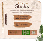 Sagrada Madre 8pcs Wildly Harvested Thick Palo Santo Incense Sticks (Rosemary), 9” Long - Eco Friendly, Non-Toxic, Aromatic Incense Sticks (1hr Burning Time) to Heal & Calm Your Body and Environment
